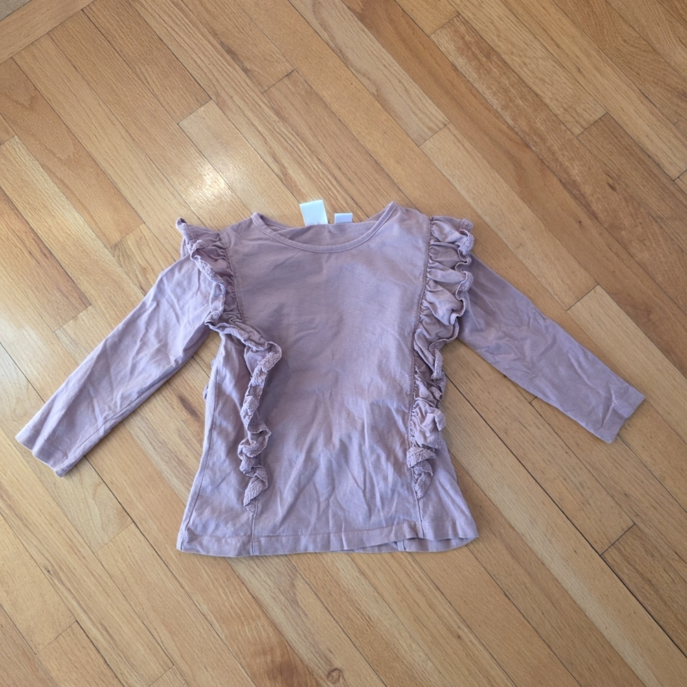 Zara Ruffle Front Long Sleeve